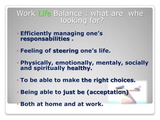 Worklife balance english | PPTX