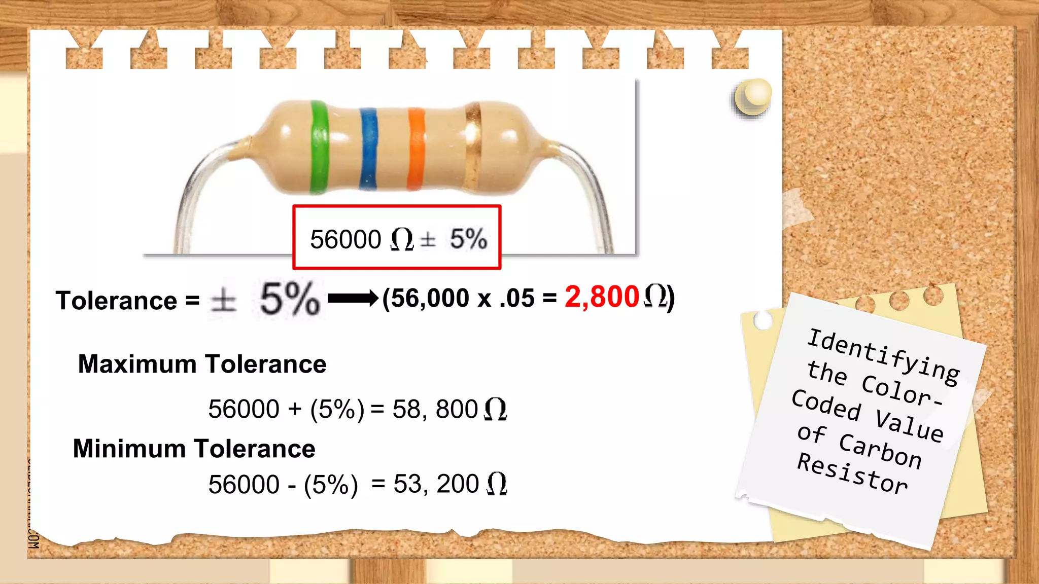 SLIDESMANIA.COM
56000
= 58, 800
Maximum Tolerance
Minimum Tolerance
56000 + (5%)
56000 - (5%) = 53, 200
Tolerance = (56,000 x .05 = 2,800 )
 
