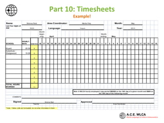 Part 10: Timesheets
Example!
 
