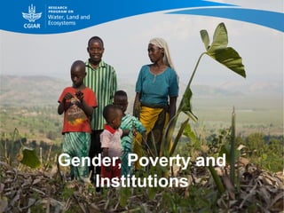 WLE – Presentation for Discussion with Donors and Partners – June 2013