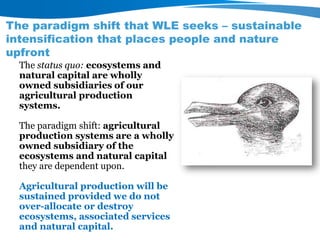 WLE – Presentation for Discussion with Donors and Partners – June 2013