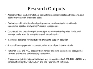 WLE – Presentation for Discussion with Donors and Partners – June 2013