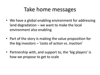 WLE – Presentation for Discussion with Donors and Partners – June 2013