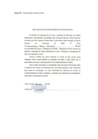 Anexo II - Autorização Instituicional
 