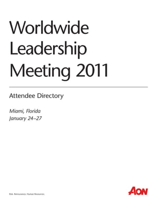 Aon Corporation WLM Directory - 2011