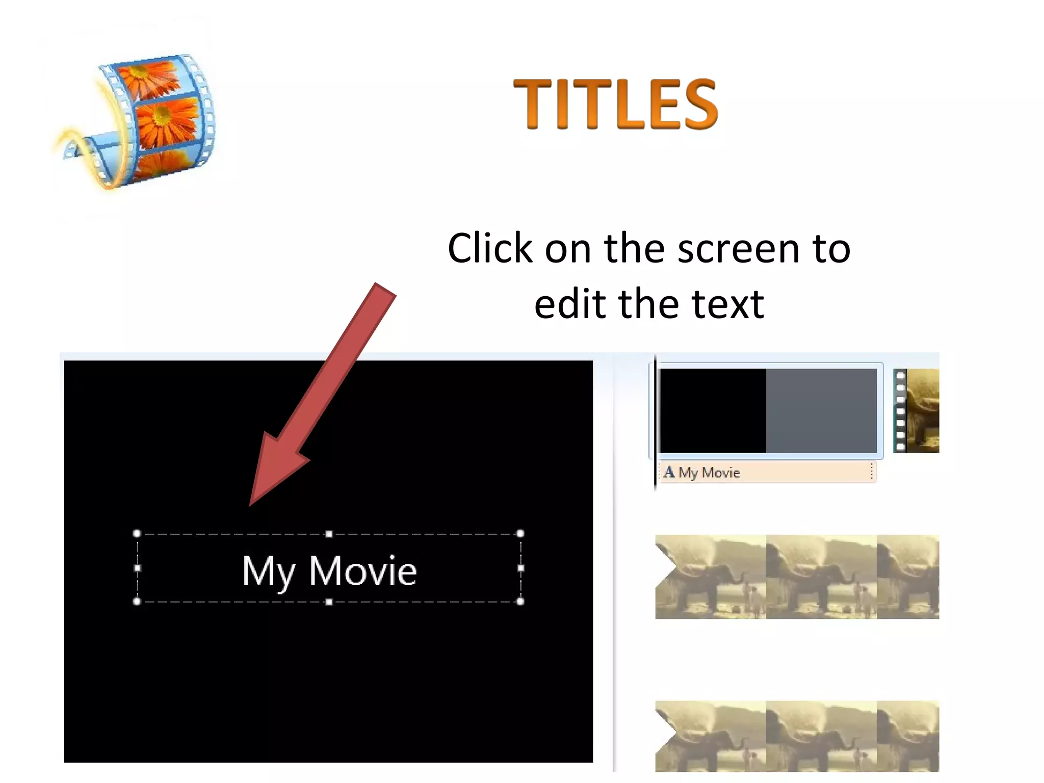 Click on the screen to edit the text 