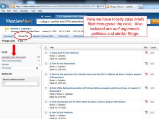 Here we have mostly case briefs
filed throughout the case. Also
included are oral arguments,
petitions and similar filings.
 