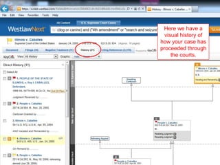 Here we have a
visual history of
how your case has
proceeded through
the courts.
 