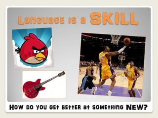 Language is a SKILL




How do you get better at something NEW?
 