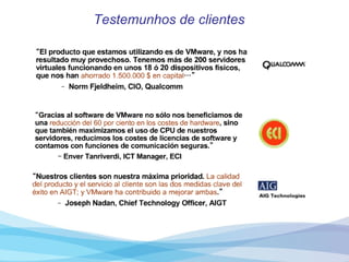 Testemunhos de clientes 