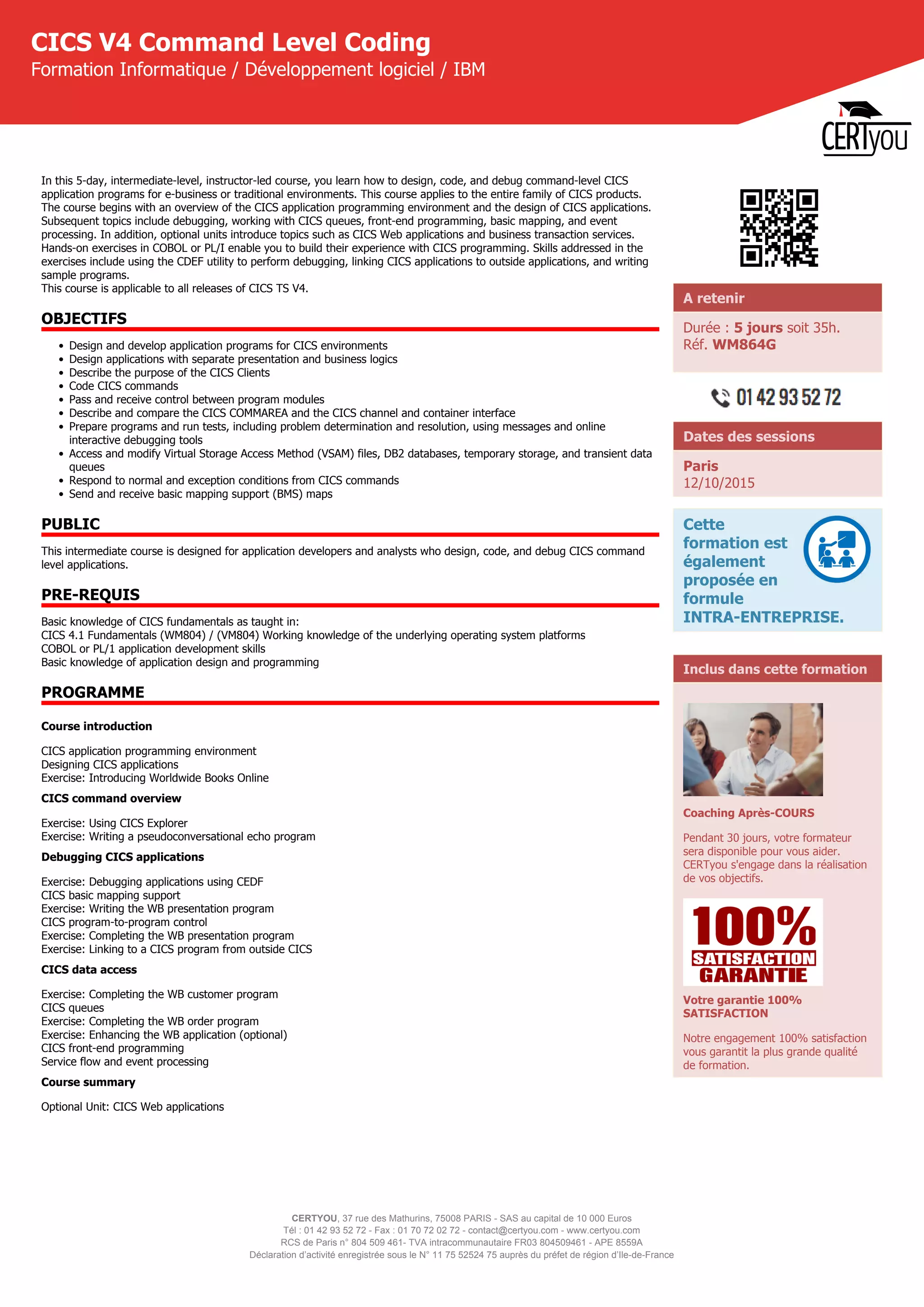 Wm864 g formation-cics-v4-command-level-coding | PDF