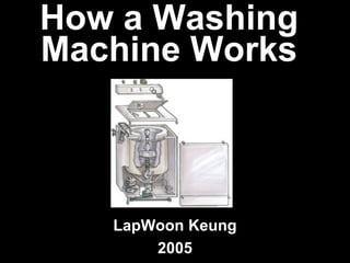 How a Washing
Machine Works
LapWoon Keung
2005
 