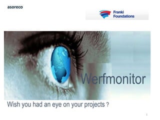 Werfmonitor
1
Wish you had an eye on your projects ?
 