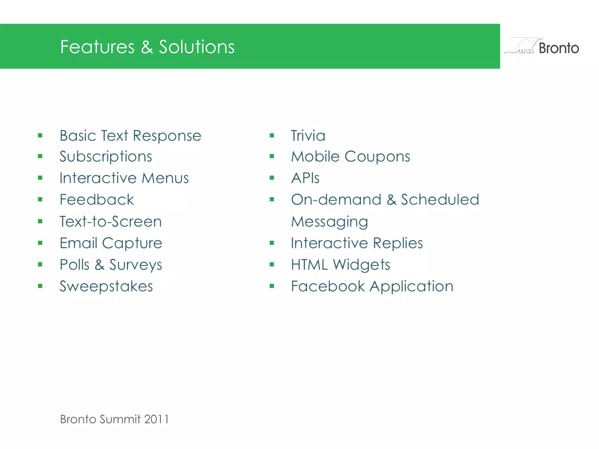 Features & Solutions 