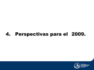 4. Perspectivas para el  2009. 