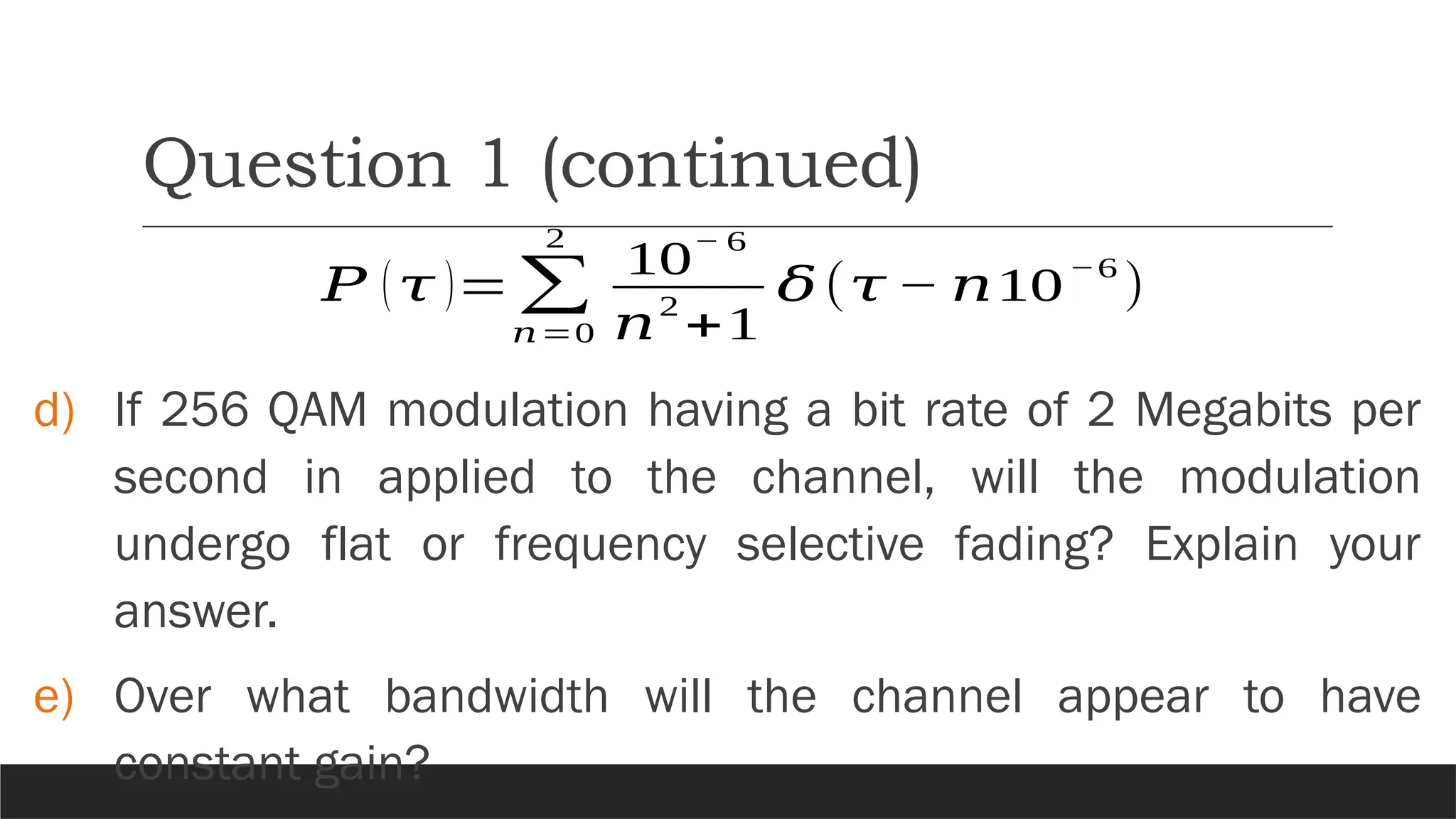 wireless communication tutorial questions | PPTX