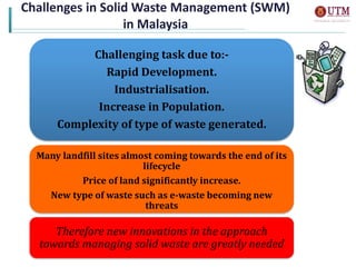 Present and Future Innovations in Solid Waste Management in Malaysia | PPTX