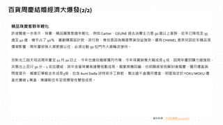 精品珠寶客群年輕化
許淑賢進一步表示，珠寶、精品購買愈趨年輕化，例如 Cartier、CELINE 過去消費主力是 50 歲以上客群，近年已降低至 35
歲至 40 歲，幾乎占了 40％，喜歡購買設計款、流行款，推估是因為韓星帶貨效益強勁。還有 CHANEL 香奈兒因近年精品漲
價潮影響，周年慶排隊人潮更勝以往，必須出動 50 位門市人員輪流接待。
另新光三越天母店周年慶至 11 月 20 日止，今年也搶攻婚嫁彌月市場，今年珠寶銷售大幅成長 5 成，因周年慶回饋力道強勁，
共售出上百只 30 分－1 克拉鑽戒，其中金瑩珠寶高達雙倍數成長。婚宴商機回籠，也明顯感受到解封後婚慶、彌月禮盒詢
問度提升，婚宴訂單較去年成長3倍，包含 Aunt Stella 詩特莉手工餅乾，售出逾千盒彌月禮盒，明星指定的YOKU MOKU 禮
盒也賣破 1 萬盒，業績較往年呈現爆發性雙倍成長。
百貨周慶結婚經濟大爆發(2/2)
資料來源：中時新聞網 2022/11/16
 