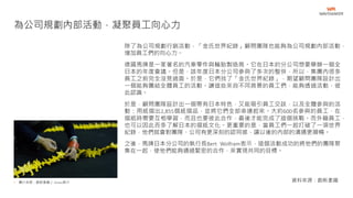 • 圖片來源：創新拿鐵／ Vimeo影片
除了為公司規劃行銷活動，「金氏世界紀錄」顧問團隊也能夠為公司規劃內部活動，
增加員工們的向心力。
德國馬牌是一家著名的汽車零件與輪胎製造商。它在日本的分公司想要舉辦一個全
日本的年度會議。但是，該年度日本分公司參與了多次的整併，所以，集團內很多
員工之前完全沒見過面。於是，它們找了「金氏世界紀錄」，期望顧問團隊設計出
一個能夠團結全體員工的活動。讓這些來自不同背景的員工們，能夠透過活動，彼
此認識。
於是，顧問團隊設計出一個帶有日本特色，又能吸引員工交談，以及全體參與的活
動：用紙摺出2,855個紙摺品，並將它們全部串連起來。大約600名參與的員工，在
摺紙時需要互相學習，而且也要彼此合作，最後才能完成了這個挑戰。而外籍員工，
也可以因此而多了解日本的摺紙文化。更重要的是，當員工們一起打破了一項世界
紀錄，他們就會對團隊、公司有更深刻的認同感，讓以後的內部的溝通更順暢。
之後，馬牌日本分公司的執行長Bert Wolfram表示，這個活動成功的將他們的團隊聚
集在一起，使他們能夠通過緊密的合作，來實現共同的目標。
為公司規劃內部活動，凝聚員工向心力
資料來源：創新拿鐵
 