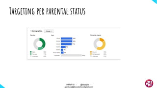 Targeting per parental status
#WMF18 - @ktzstyle -
gianluca@boosterboxdigital.com
 