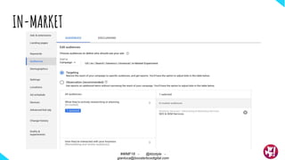 IN-MARKET
#WMF18 - @ktzstyle -
gianluca@boosterboxdigital.com
#WMF18 - @ktzstyle -
gianluca@boosterboxdigital.com
 