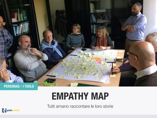 EMPATHY MAP
Tutti amano raccontare le loro storie
PERSONAS - I TOOLS
 