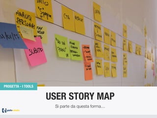 USER STORY MAP
Si parte da questa forma…
PROGETTA - I TOOLS
 