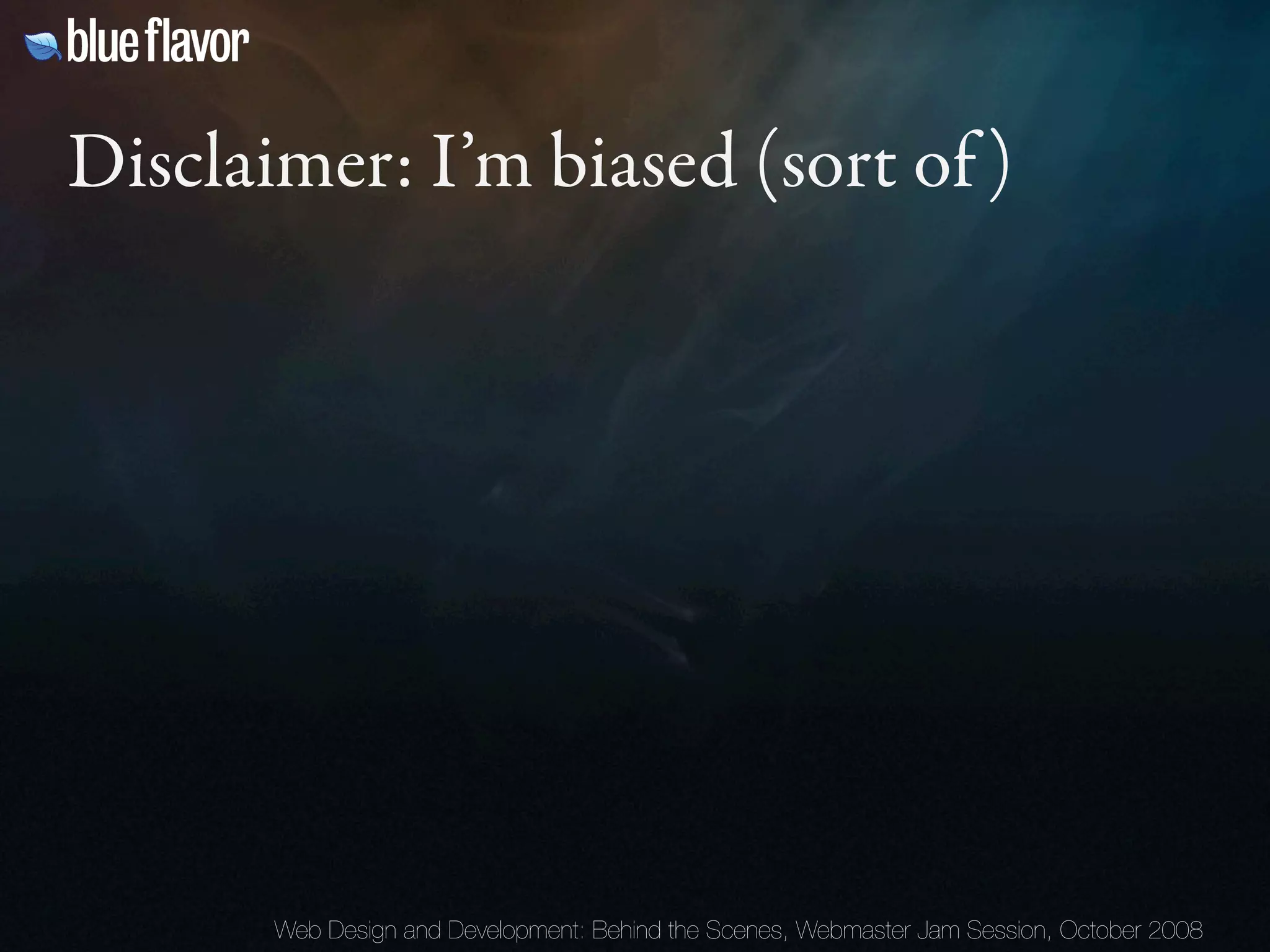 Webmaster Jam Session: Design and Development Behind the Scenes Day Two