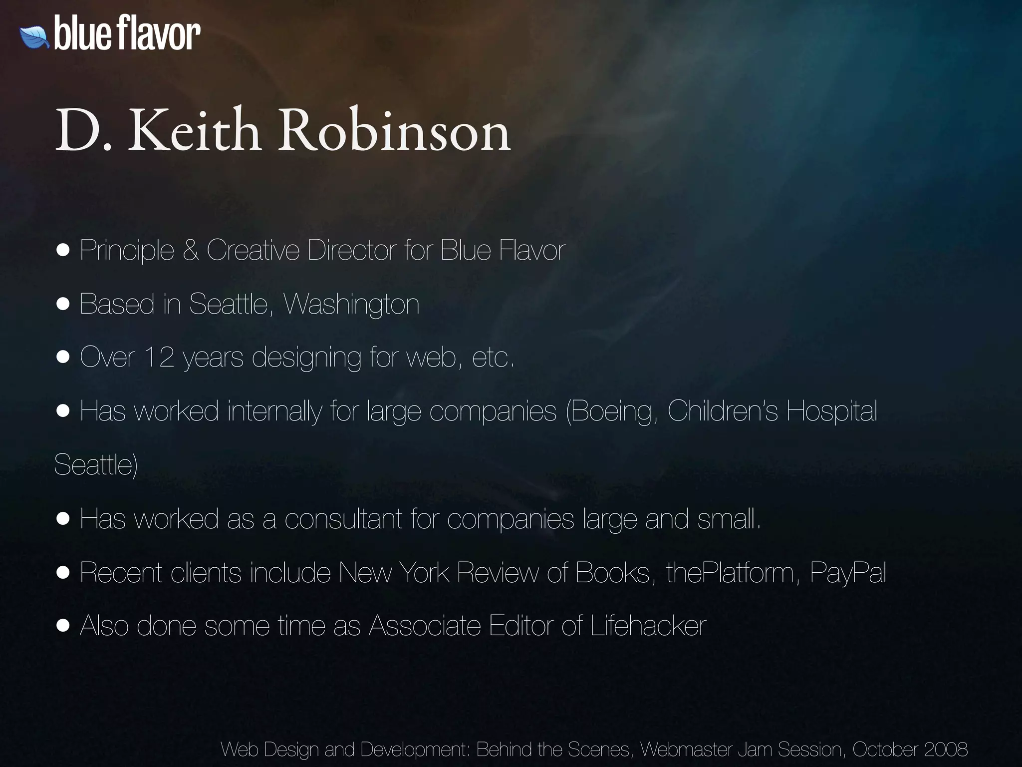 Webmaster Jam Session: Design and Development Behind the Scenes Day Two