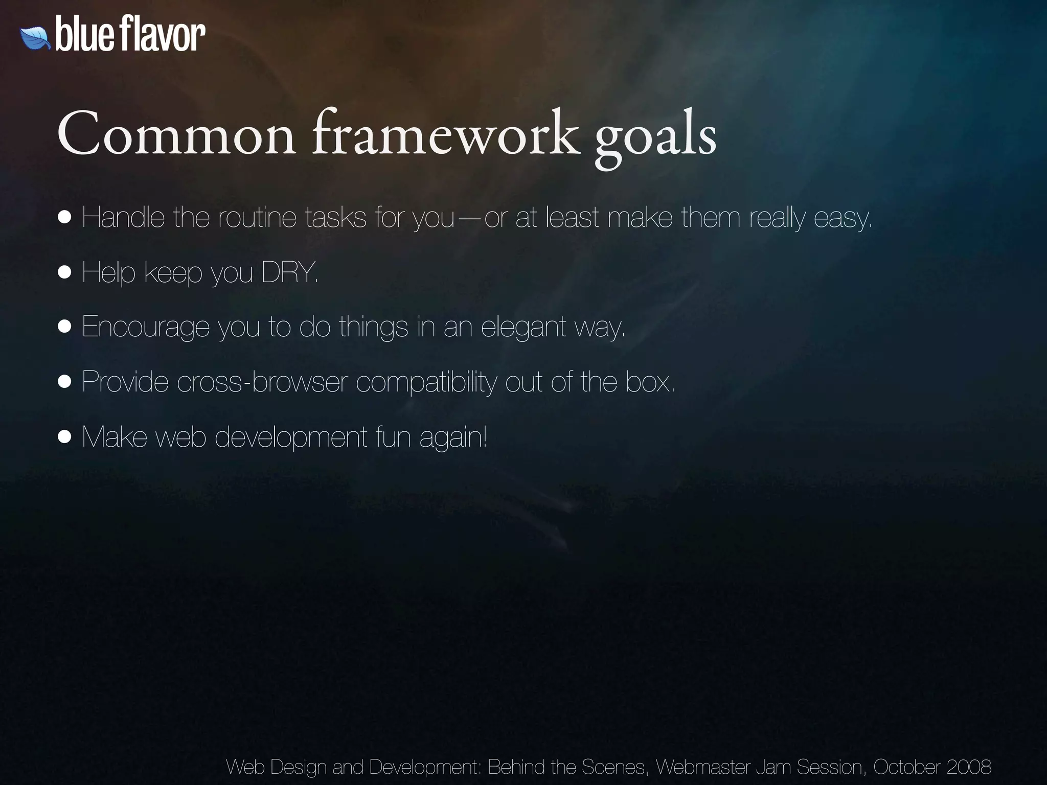 Webmaster Jam Session: Design and Development Behind the Scenes Day Two