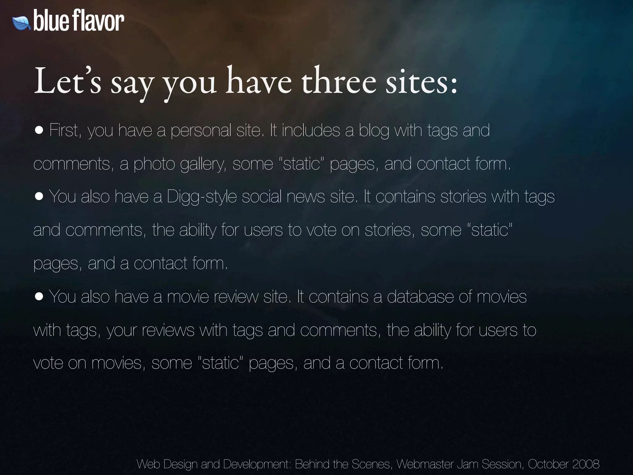 Webmaster Jam Session: Design and Development Behind the Scenes Day Two