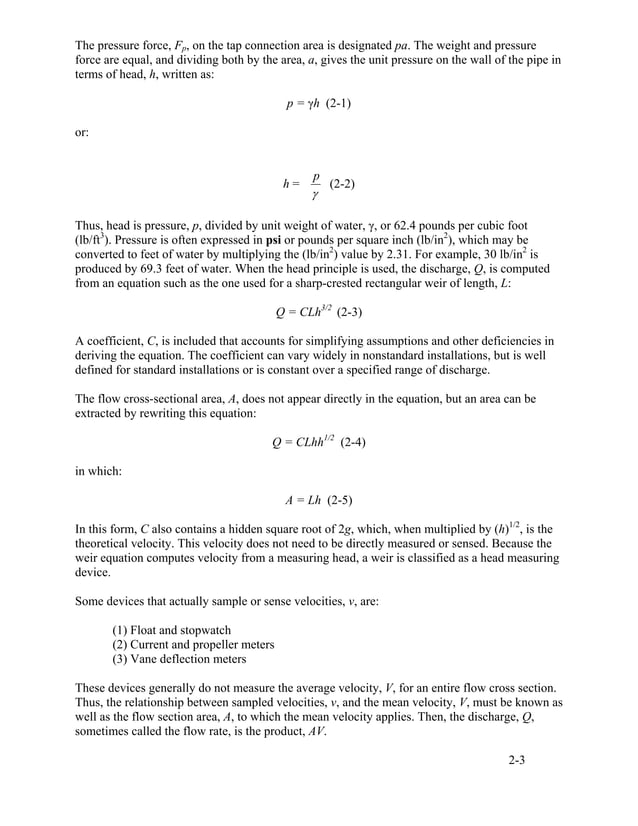 Water Measurement Manual 2001 PDF