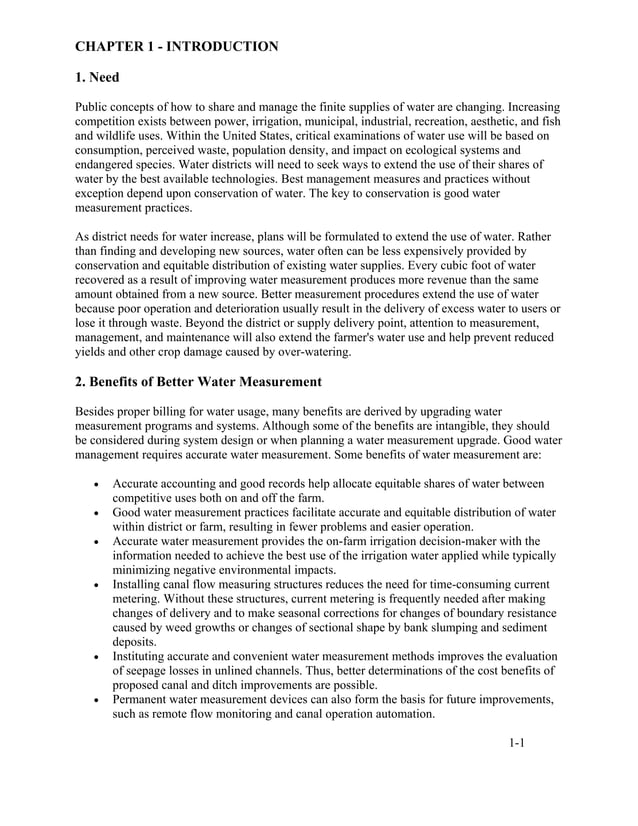 Water Measurement Manual 2001 PDF