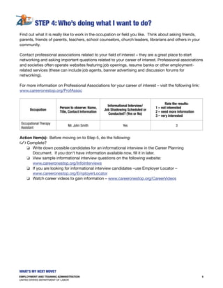 What's My Next Move - CareerOneStop | PDF