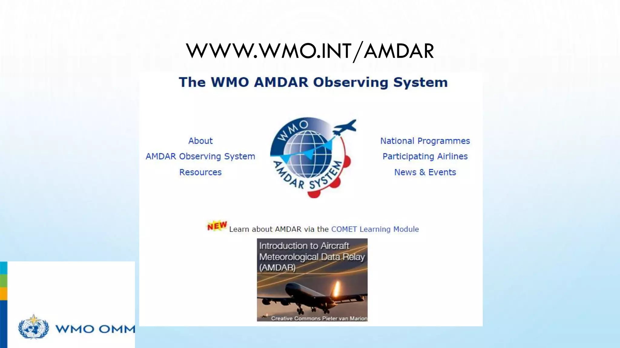 WWW.WMO.INT/AMDAR
 