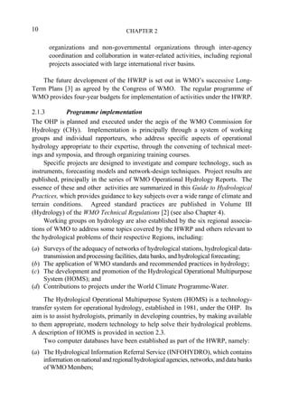 Guide to Hydrological Practices: Data Acquisition and Processing, Analysis, Forecasting and other Applications WMO-No.168 Fifth Edition 1994