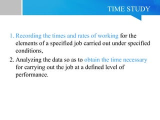 Operations Time Study work measurement_operation management | PPT