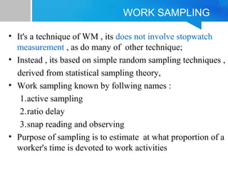 work measurement_operation management | PPT