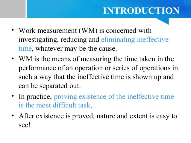 Work Measurement operation Management operations-management-plan