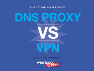 What is the difference between Smart DNS Proxy vs VPN Service