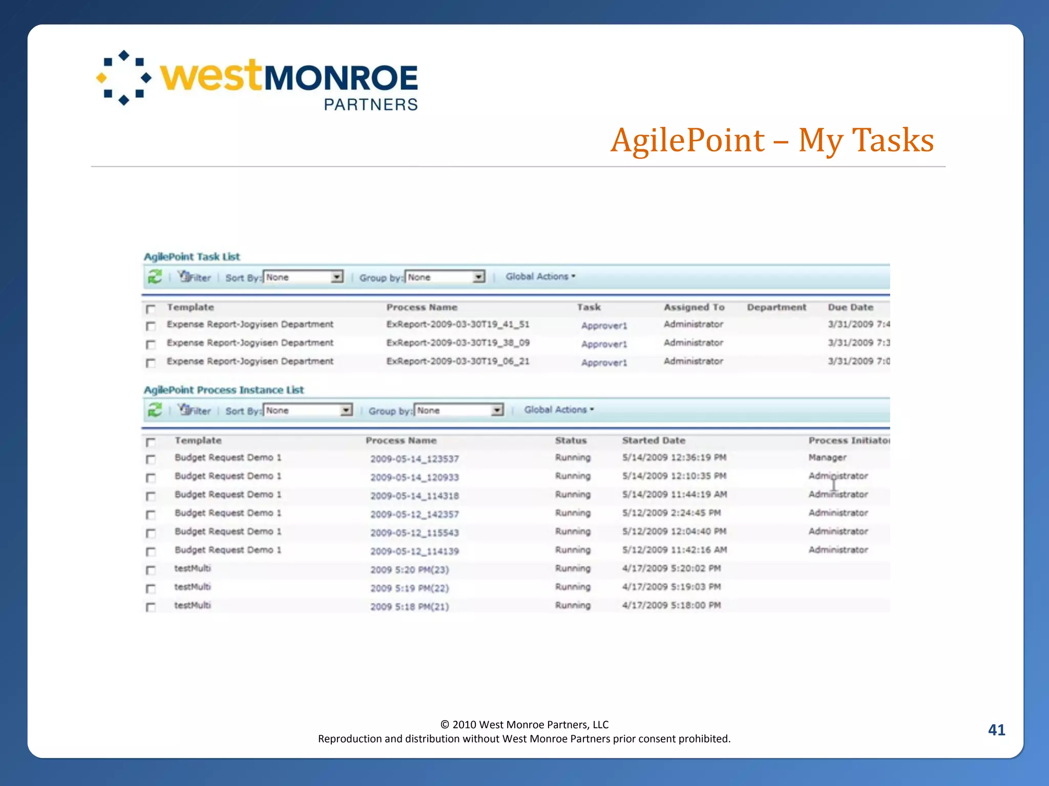 AgilePoint – My Tasks 
