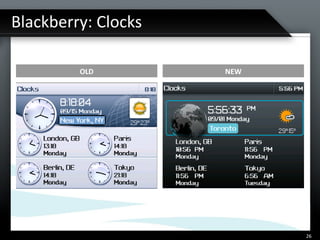 Blackberry: Clocks OLD NEW 