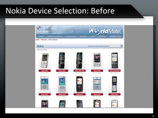 Nokia Device Selection: Before 