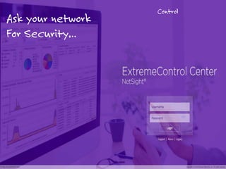 1
Control
Ask your network
For Security…
 