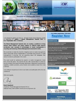 Waste Management Summit 2012