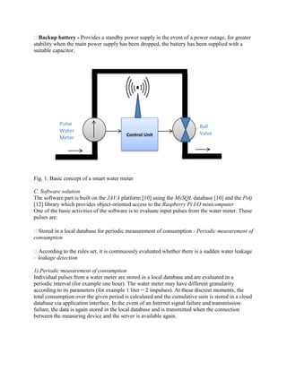 Smart Water Meter System for Detecting Sudden Water Leakage | PDF