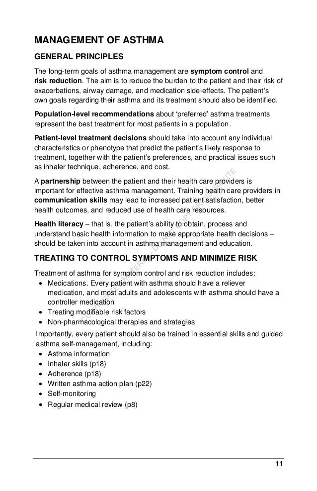 Pocket Guide for Asthma Management and Prevention (GINA 2017)