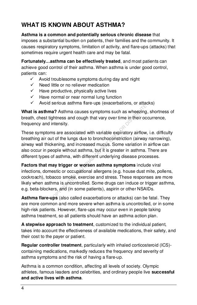 Pocket Guide for Asthma Management and Prevention (GINA 2017)