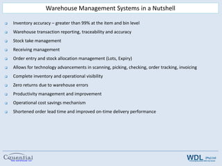 Cquential warehouse management systems solution overview (WMS)