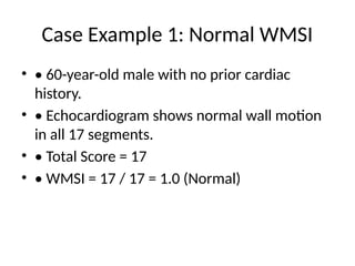 Wall motion severity index 17 segment model | PPTX